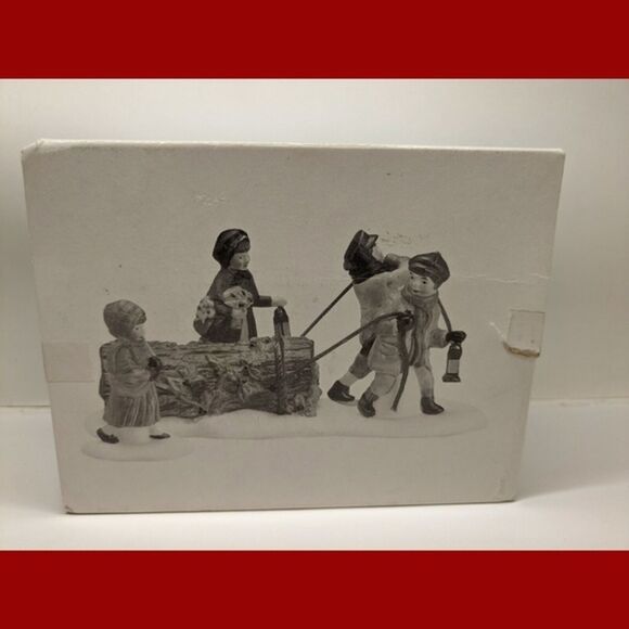 Dept 56 'Bringing Home The Yule Log' Dickens Village #5558-1, Vintage, MINT - Picture 4 of 5